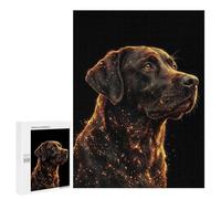 Puzzles for Adults 500 PCS Glowing Labrador Retriever Portrait Jigsaw Puzzles for Teenagerss Stress Reliever Educational Challenge Christmas Birthday Gifts 500 PCS