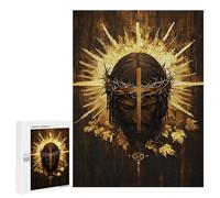 Puzzles for Adults 500 PCS Golden Religious Iconography Jigsaws for Adults Puzzle Difficult Challenge Help The Brain Exercise Unique Challenge Game 500 PCS