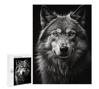 Puzzles for Adults 500 PCS Gray Wolf Portrait -3 Puzzle For Teenagers Improve Memory Challenging To Complete Challenging Family Fun Game 500 PCS