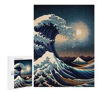Puzzles for Adults 500 PCS Great Wave Off Kanagawa Puzzle for Adults Family Games Hand Speed Race Unique Birthday And Xmas Gifts 500 PCS