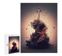 Puzzles for Adults 500 PCS Guitar Music Puzzles for Adults Family Games Stress Reliever Unique Birthday And Xmas Gifts 500 PCS