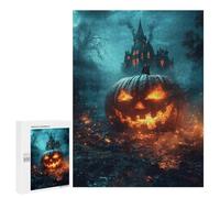 Puzzles for Adults 500 PCS Halloween Castle Scene Puzzle For Teenagers Improve Memory Challenging To Complete Challenging Family Fun Game 500 PCS