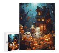 Puzzles for Adults 500 PCS Halloween Ghosts And Pumpkins Jigsaw Puzzles for Teenagerss Stress Reliever Educational Challenge Christmas Birthday Gifts 500 PCS