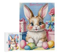 Puzzles for Adults 500 PCS Happy Easter Bunny Gifts Jigsaw for Teenagerss Pattern Assembly Parent-child Interaction Beautiful Design Game 500 PCS