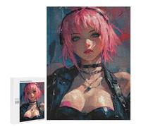 Puzzles for Adults 500 PCS Haruno Sakura Biker Style Jigsaw for Teenagerss Pattern Assembly Parent-child Interaction Beautiful Design Game 500 PCS