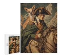 Puzzles for Adults 500 PCS Heroic Leader with Chihuahua Jigsaws for Adults Puzzle Difficult Challenge Help The Brain Exercise Unique Challenge Game 500 PCS