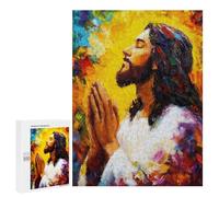 Puzzles for Adults 500 PCS Jesus Praying Painting Puzzle for Adults Family Games Hand Speed Race Unique Birthday And Xmas Gifts 500 PCS