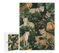 Puzzles for Adults 500 PCS Jungle Animal Wallpaper Jigsaws for Adults Puzzle Difficult Challenge Help The Brain Exercise Unique Challenge Game 500 PCS
