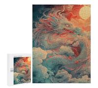 Puzzles for Adults 500 PCS Kanagawa Dragon in Clouds Jigsaw for Adults Relaxing Games Analysis And Logic Unique Birthday And Xmas Gifts 500 PCS