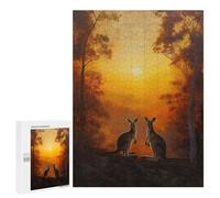 Puzzles for Adults 500 PCS Kangaroo Forest Sunset Jigsaw Puzzles for Teenagerss Stress Reliever Educational Challenge Christmas Birthday Gifts 500 PCS