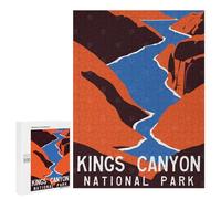 Puzzles for Adults 500 PCS Kings Canyon Travel Poster Jigsaw for Teenagerss Pattern Assembly Parent-child Interaction Beautiful Design Game 500 PCS