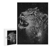 Puzzles for Adults 500 PCS Leopard Black&White Jigsaw Puzzles for Teenagerss Stress Reliever Educational Challenge Christmas Birthday Gifts 500 PCS