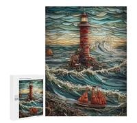 Puzzles for Adults 500 PCS Lighthouse Paper Quilling Puzzles for Adults Hands-on Game But Fun And Humorous Christmas Birthday Gifts 500 PCS