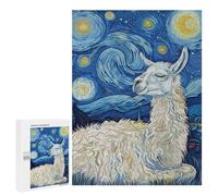 Puzzles for Adults 500 PCS Llama in Starry Night Jigsaw for Adults Relaxing Games Analysis And Logic Unique Birthday And Xmas Gifts 500 PCS