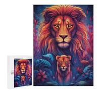 Puzzles for Adults 500 PCS Magical Lion Fantasy Art Print Puzzles for Teenagers Staycation Kill Time Help The Brain Exercise Unique Birthday And Xmas Gifts 500 PCS