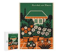 Puzzles for Adults 500 PCS Marché Aux Fleurs Floral Illustration Jigsaw Puzzles for Teenagerss Stress Reliever Educational Challenge Christmas Birthday Gifts 500 PCS