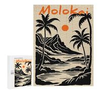 Puzzles for Adults 500 PCS Molokai Island Landscape Art Jigsaw for Teenagerss Pattern Assembly Parent-child Interaction Beautiful Design Game 500 PCS