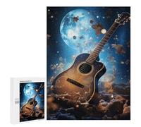 Puzzles for Adults 500 PCS Moonlit Guitar Dreamscape Puzzle for Adults Family Games Hand Speed Race Unique Birthday And Xmas Gifts 500 PCS