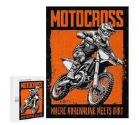 Puzzles for Adults 500 PCS Motocross Quote Pop Art Jigsaws for Adults Relaxing Games Enhance Memory Unique Birthday And Xmas Gifts 500 PCS