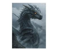 Puzzles for Adults 500 PCS Mystical Black Dragon Jigsaws for Adults Hands-on Game Precision Cutting Fun at Home Activities, 500 PCS