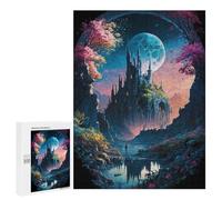 Puzzles for Adults 500 PCS Mystical Moonlit Castle Puzzles for Adults Family Games Stress Reliever Unique Birthday And Xmas Gifts 500 PCS