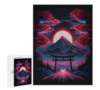 Puzzles for Adults 500 PCS Neon Mountain Gate Puzzles for Adults Hands-on Game But Fun And Humorous Christmas Birthday Gifts 500 PCS