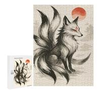 Puzzles for Adults 500 PCS Nine-tailed Fox Digital Art Jigsaw for Teenagerss Pattern Assembly Parent-child Interaction Beautiful Design Game 500 PCS