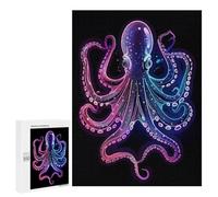 Puzzles for Adults 500 PCS Octopus Animal Neon Jigsaw for Adults Relaxing Games Analysis And Logic Unique Birthday And Xmas Gifts 500 PCS