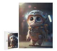 Puzzles for Adults 500 PCS Owl Astronaut in Space Suit Jigsaw for Adults Relaxing Games Analysis And Logic Unique Birthday And Xmas Gifts 500 PCS