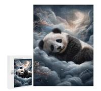 Puzzles for Adults 500 PCS Panda Dreams in Clouds Jigsaws for Adults Puzzle Difficult Challenge Help The Brain Exercise Unique Challenge Game 500 PCS
