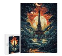 Puzzles for Adults 500 PCS Parisian Night Romance Puzzles for Teenagers Staycation Kill Time Help The Brain Exercise Unique Birthday And Xmas Gifts 500 PCS