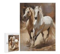 Puzzles for Adults 500 PCS Purebred Arabian Horses Jigsaws for Adults Relaxing Games Enhance Memory Unique Birthday And Xmas Gifts 500 PCS