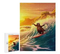 Puzzles for Adults 500 PCS Puzzles Amazing Sloth Holiday Beac Jigsaws for Adults Family Games Difficult Hard Deal As Gifts for The Whole Family 500 PCS