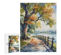 Puzzles for Adults 500 PCS Puzzles Autumn Serenity Path Adult Jigsaw Anti-Stress Toys Analysis And Logic Unique Birthday And Gifts 500 PCS