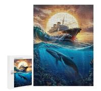 Puzzles for Adults 500 PCS Puzzles Beneath The Crimson Sky Puzzles for Adults Toy Wall Decor Difficult Hard Help The Brain Exercise 500 PCS