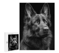 Puzzles for Adults 500 PCS Puzzles Black German Shepherd Portrait Puzzles for Adults Toy Wall Decor Difficult Hard Help The Brain Exercise 500 PCS