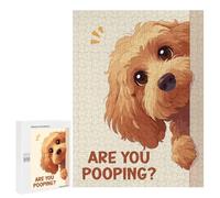 Puzzles for Adults 500 PCS Puzzles Cavapoo Are You Pooping Puzzles for Adults Toy Wall Decor Difficult Hard Help The Brain Exercise 500 PCS