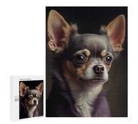 Puzzles for Adults 500 PCS Puzzles Chihuahua Oil Paint Puzzles for Adults Toy Wall Decor Difficult Hard Help The Brain Exercise 500 PCS