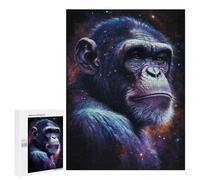 Puzzles for Adults 500 PCS Puzzles Chimpanzee Galaxy Portrait-3 Puzzles for Adults Brain Teaser Game Perfect Decoration Deal As Gifts for The Whole Family 500 PCS
