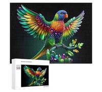 Puzzles for Adults 500 PCS Puzzles Colorful Crystal Parrot Statue Jigsaws for Adults Family Games But Fun And Humorous for Birthday, Chrismas 500 PCS