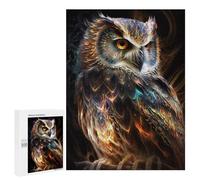 Puzzles for Adults 500 PCS Puzzles Colorful Glowing Owl Artwork Jigsaws for Adults Family Games But Fun And Humorous for Birthday, Chrismas 500 PCS