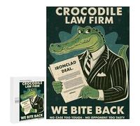 Puzzles for Adults 500 PCS Puzzles Crocodile Law Firm Advertisement Puzzles for Adults Toy Wall Decor Difficult Hard Help The Brain Exercise 500 PCS