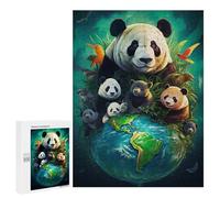 Puzzles for Adults 500 PCS Puzzles Earth Day Panda Puzzles for Adults Toy Wall Decor Difficult Hard Help The Brain Exercise 500 PCS