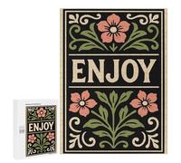 Puzzles for Adults 500 PCS Puzzles Enjoy Floral Art Nouveau Illustration Puzzles for Adults Brain Teaser Game Perfect Decoration Deal As Gifts for The Whole Family 500 PCS