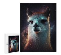 Puzzles for Adults 500 PCS Puzzles Galactic Llama Portrait Puzzles for Adults Brain Teaser Game Perfect Decoration Deal As Gifts for The Whole Family 500 PCS