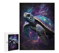 Puzzles for Adults 500 PCS Puzzles Galactic Sea Turtle Art Print-2 Puzzles for Adults Brain Teaser Game Perfect Decoration Deal As Gifts for The Whole Family 500 PCS