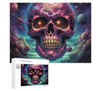 Puzzles for Adults 500 PCS Puzzles Galactic Skull Cosmic Artwork Jigsaws for Adults Family Games But Fun And Humorous for Birthday, Chrismas 500 PCS