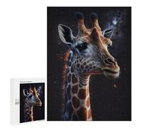 Puzzles for Adults 500 PCS Puzzles Giraffe in Space-4 Puzzles for Adults Brain Teaser Game Perfect Decoration Deal As Gifts for The Whole Family 500 PCS