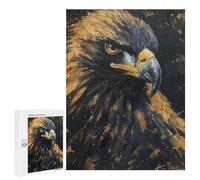 Puzzles for Adults 500 PCS Puzzles Gold Black Eagle Painting Puzzles for Adults Family Game Presents for Women for Birthday, Chrismas 500 PCS