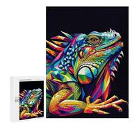 Puzzles for Adults 500 PCS Puzzles Iguana Wpap Pop Art Puzzles for Adults Toy Wall Decor Difficult Hard Help The Brain Exercise 500 PCS